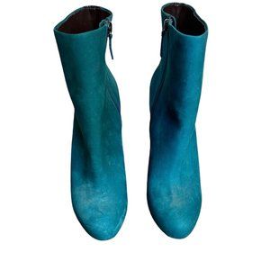 Boutique 9 boots Teal heel suede Sz 10